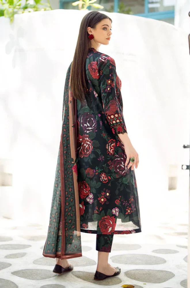 BAROQUE - 3PC Lawn Printed Shirt With Voile Printed Dupatta-783