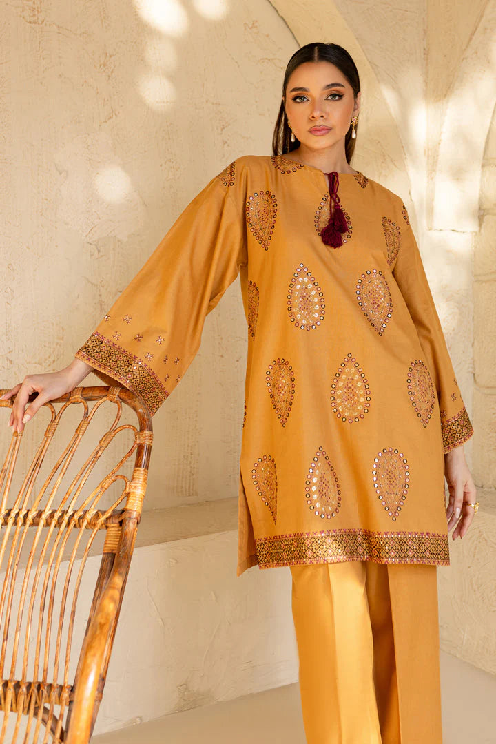 BATIK - 2PC DHANAK SEQUIN EMBROIDERED SHIRT WITH DHANAK SEQUIN EMBROIDERED TROUSER-297