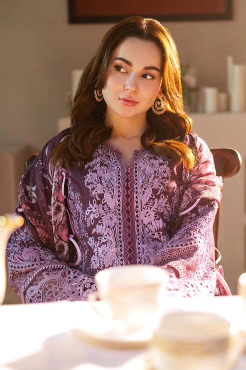 Lawn-3PC Embroidered Shirt with Digital Printed Jacquard Dupatta-1429