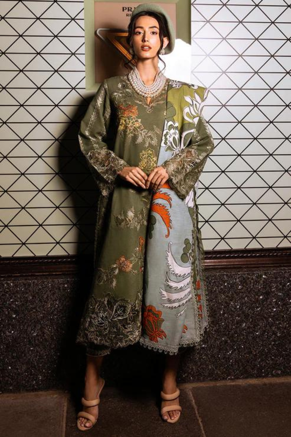 Dhanak 3PC Embroidered BN - 103