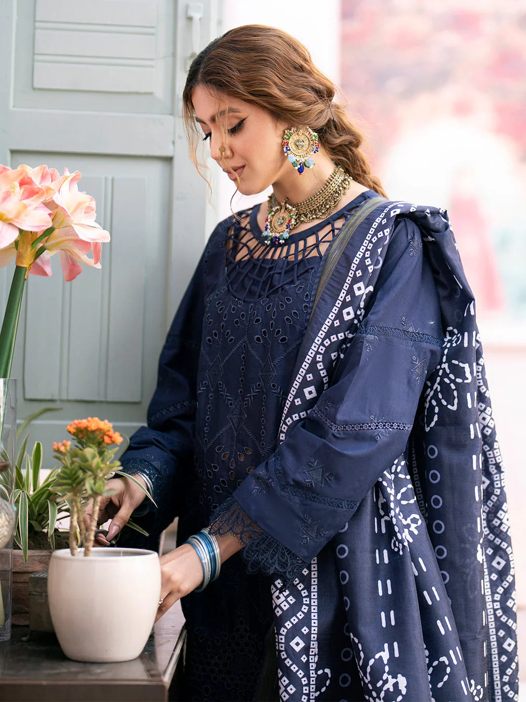 Dhanak 3PC Embroidered BN - 118