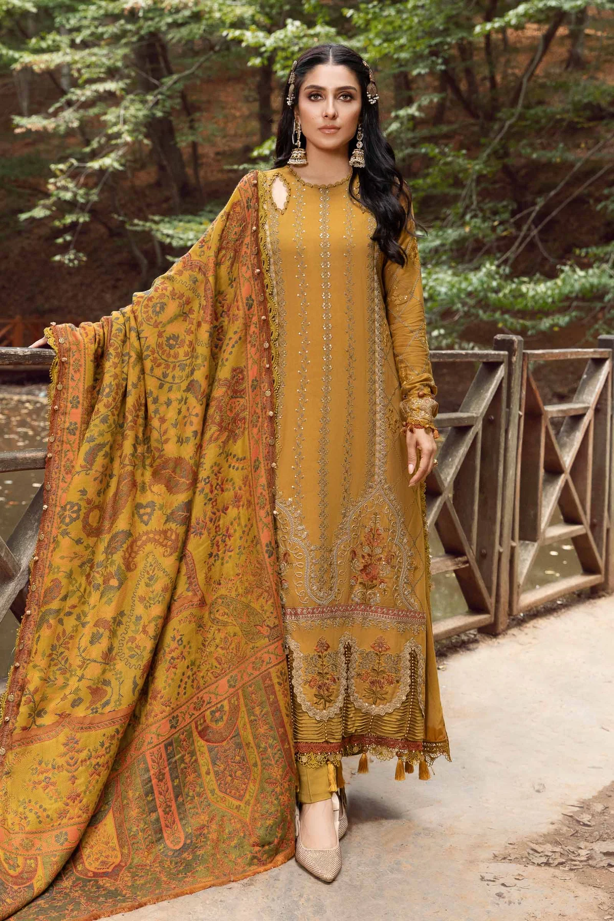 Maria B Dhanak 3PC Embroidered BN - 116