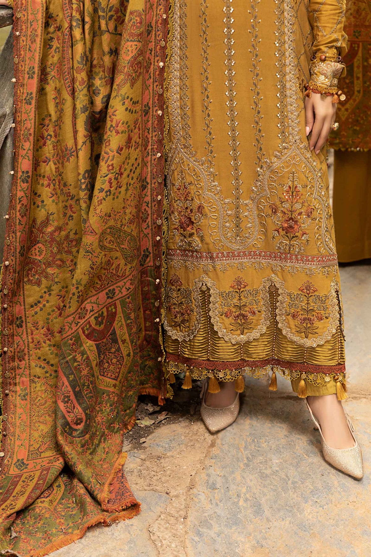 Maria B Dhanak 3PC Embroidered BN - 116