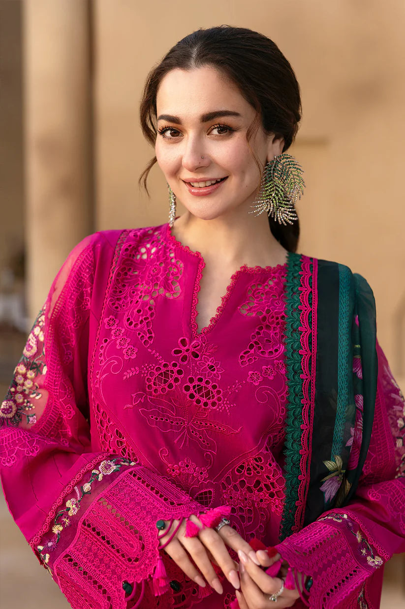 Dhanak-3PC Embroidered Shirt with Digital Printed Wool Shawl -3408