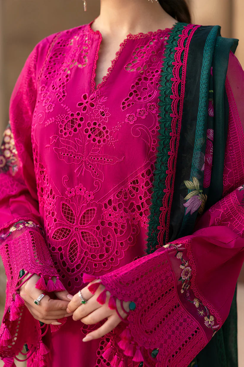 Dhanak-3PC Embroidered Shirt with Digital Printed Wool Shawl -3408